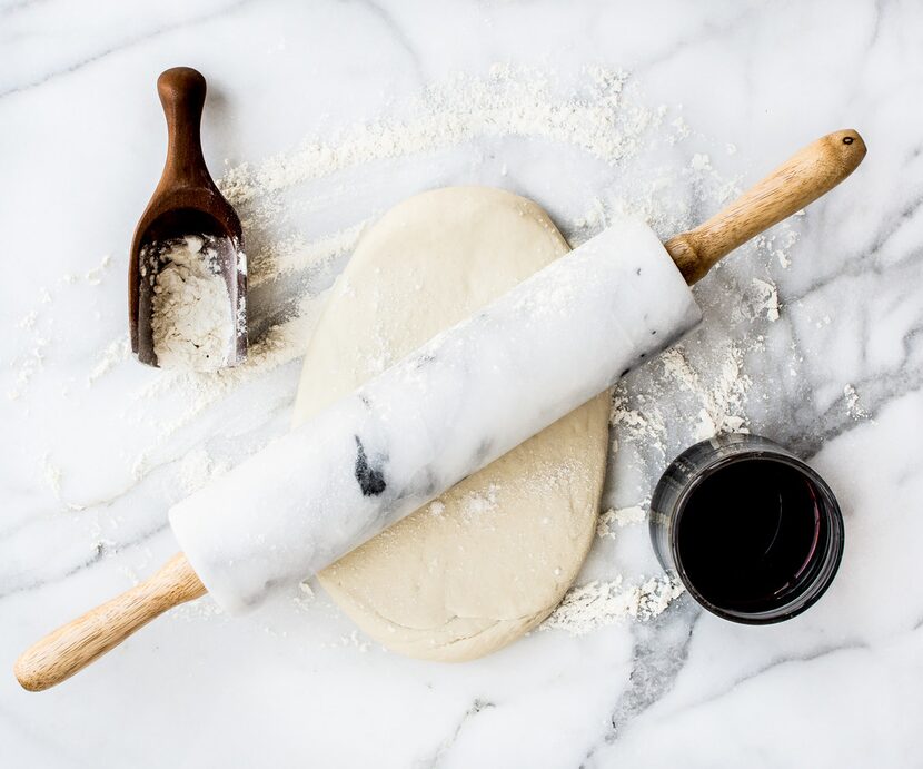 Trader Joe's pizza dough is easy to roll-out and bake or grill.