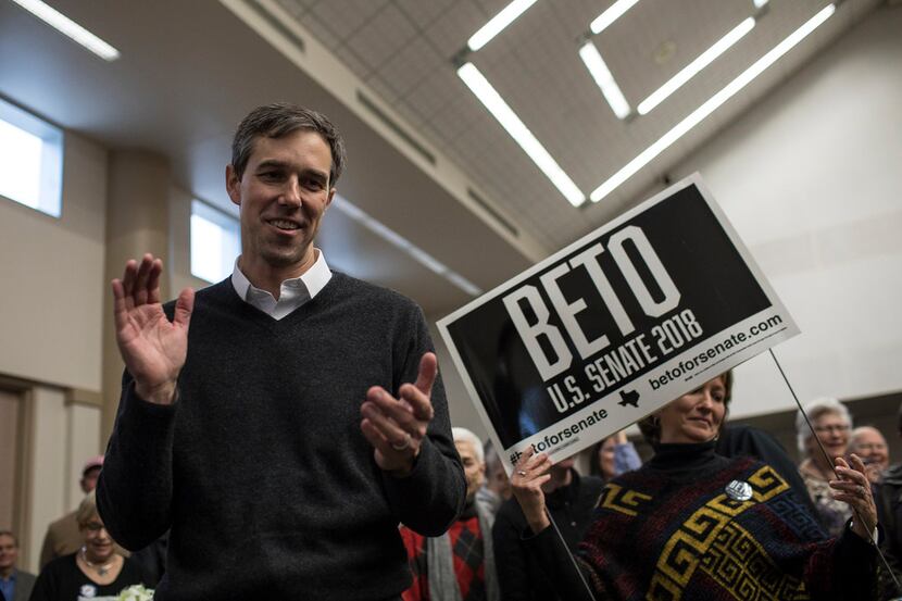 FILE -- Rep. Beto O'Rourke, the Texas Democrat running against Republican Sen. Ted Cruz, at...