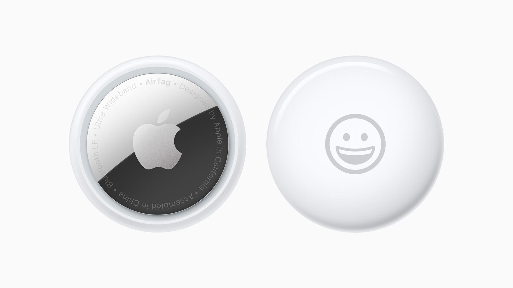 New AirTag by Apple Computers with Animal Emoji Above Bunch of Old