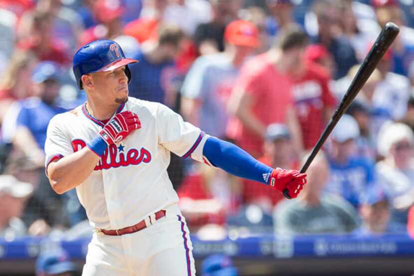 Philadelphia Phillies' Asdrubal Cabrera (13) in action during a baseball game against the...