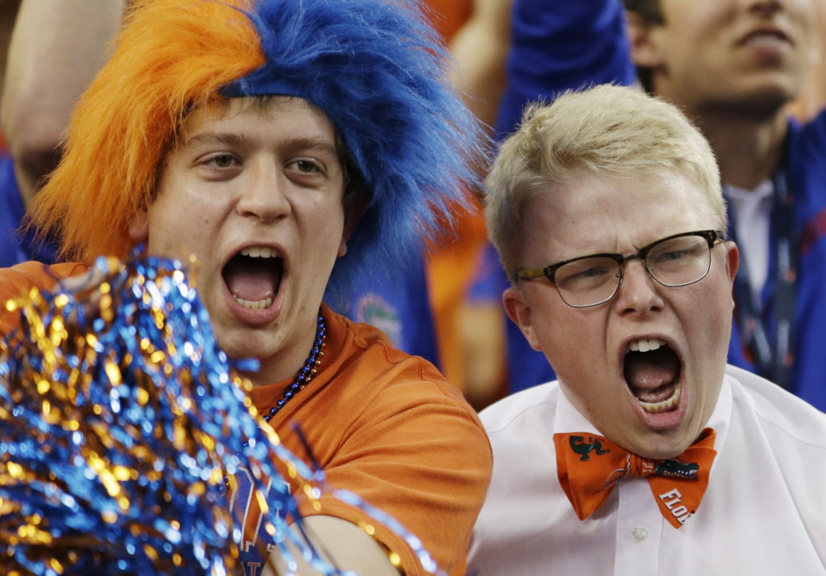 Florida fans cheer before an NCAA Final Four tournament college basketball semifinal game...