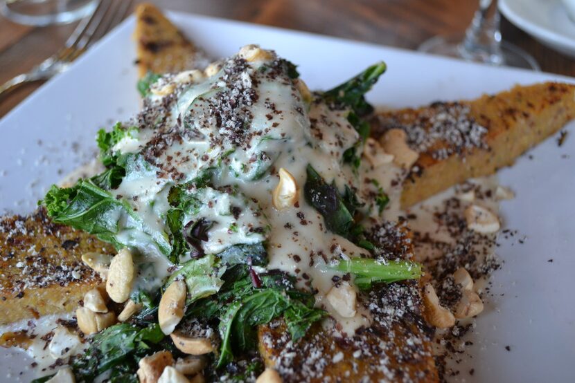 A polenta breakfast at Stanford Inn.