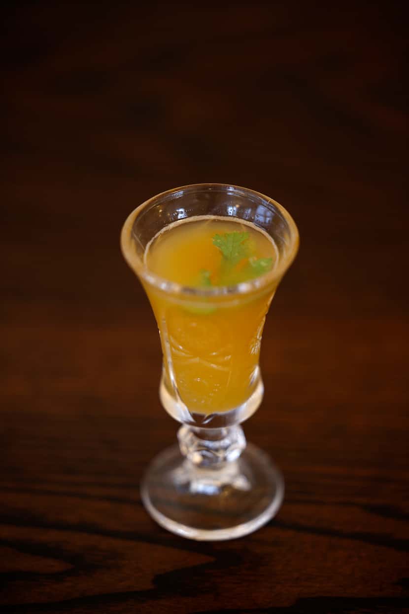 Wellness Shot is seen in SECOND Bar+Kitchen at The Crazy Water Hotel, Tuesday, Oct. 24,...