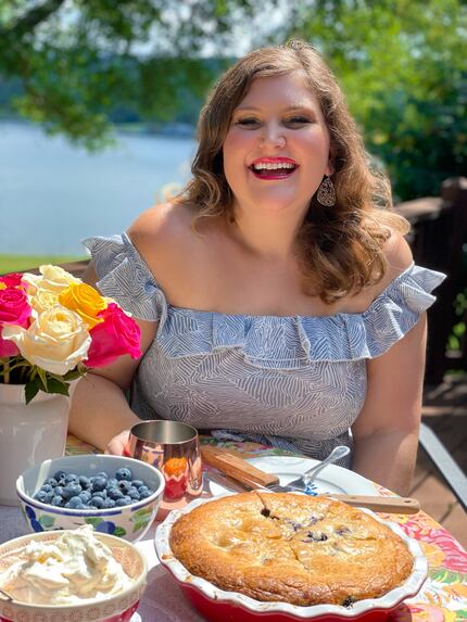 The cover of 'The Rose Table' cookbook shows a dessert that Katie-Rose Watson created at age...
