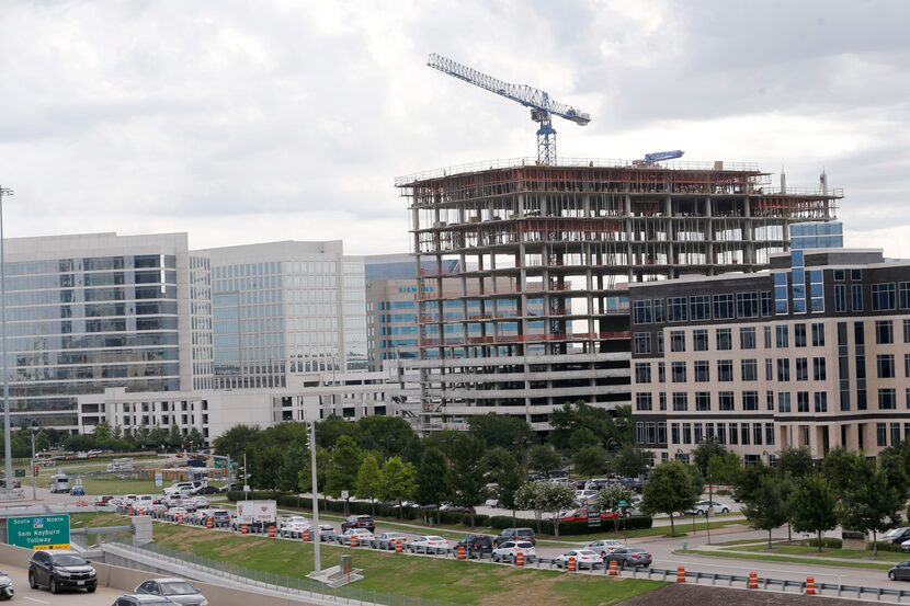 Construction continues at Headquarters 2 office building in Plano, one of the largest office...