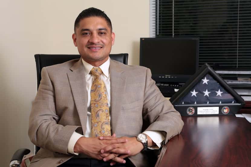 (PHOTO TAKEN 4/24/16) Jaime Resendez, DISD Trustee District 4, at his office in Dallas....