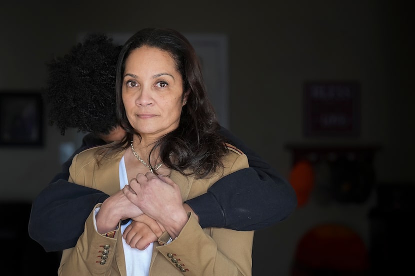 Lisa Youngblood photographed with her daughter on Sunday, Feb. 19, 2023, in Frisco.