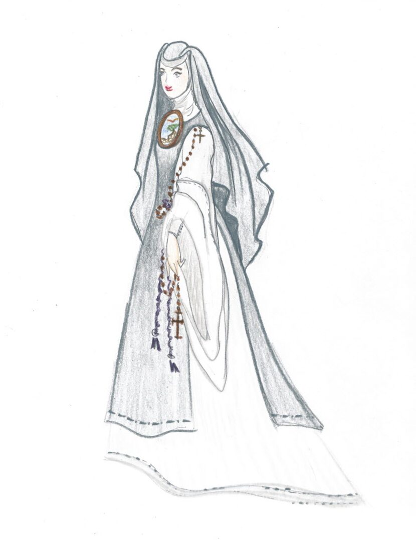 One of Austin Scarlett's sketches for the Fort Worth Opera production of "With Blood, With...