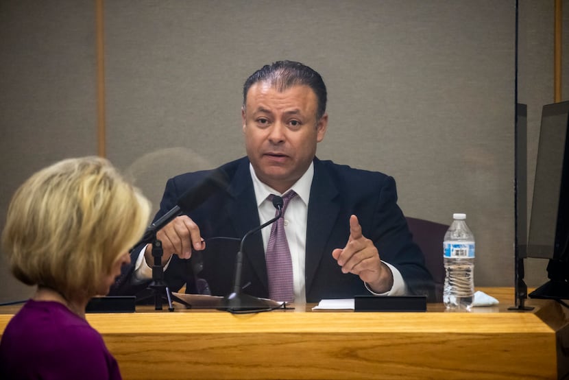 Homicide Detective Esteban Montenegro answered questions from a prosecutor Wednesday during...