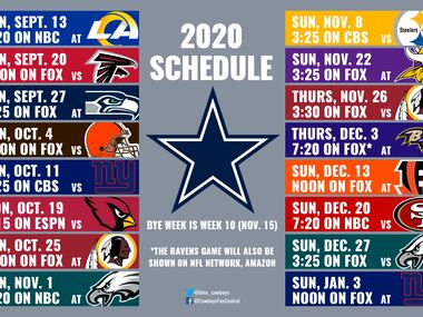 Dallas Cowboys Schedule Release