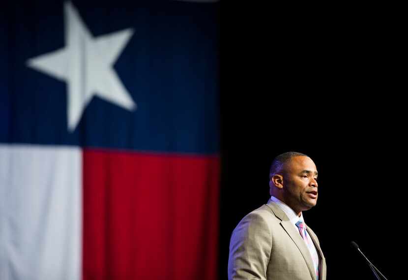 Congressman Marc Veasey speaks during the Texas Democratic Convention on Saturday, June 23,...