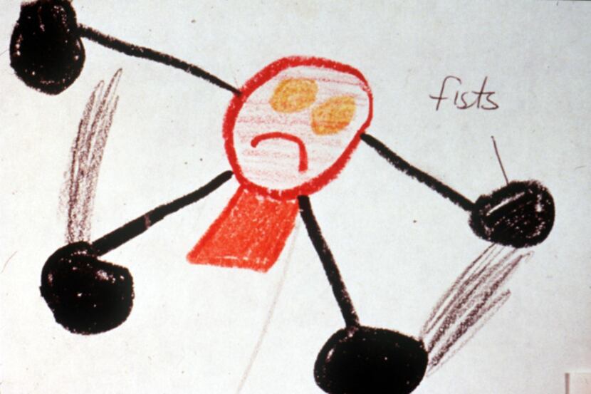 "Picture of Dad" was drawn by 7-year-old boy.