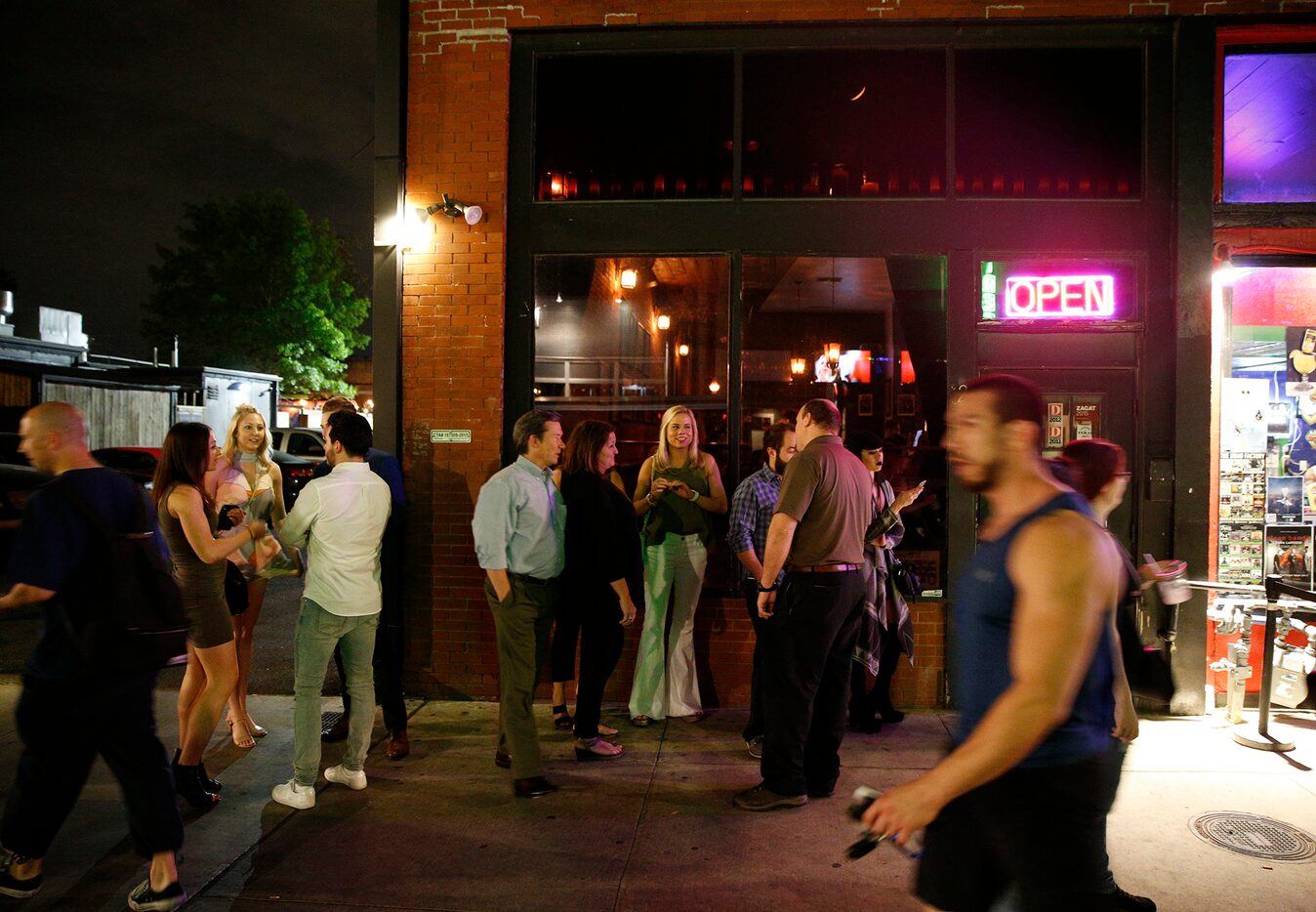 The entrance to Black Swan Saloon speakeasy in Dallas on April 1, 2017.