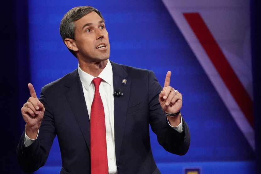 Democratic presidential candidate and former U.S. Rep. Beto O'Rourke speaks at the Human...