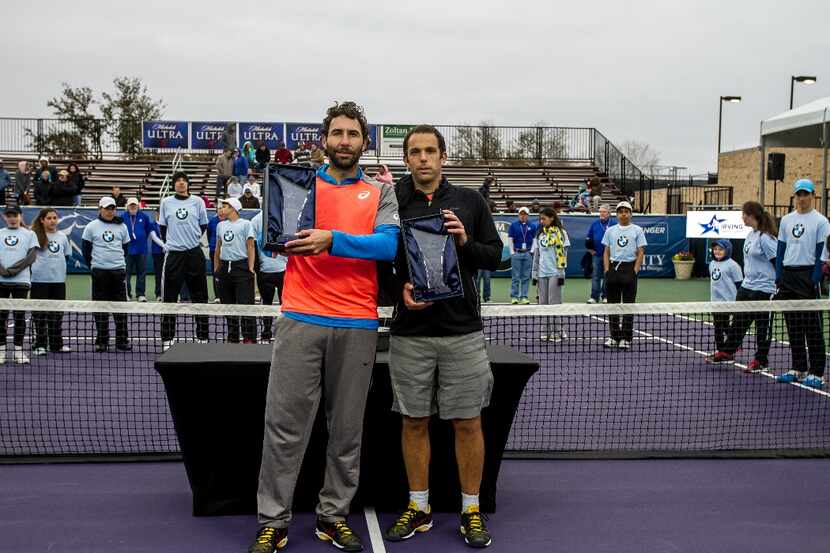 
Santiago Gonzalez of Mexico (left) and Scott Lipsky of the United States won the 2014...