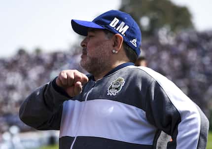Diego Armando Maradona es ahora el entrenador de Gimnasia y Esgrima de La Plata.