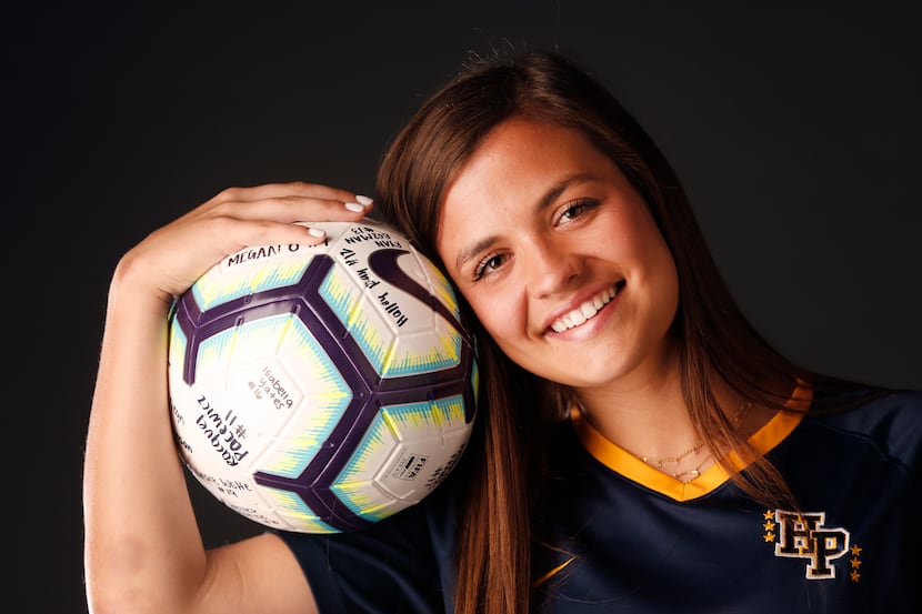 Highland Park soccer player Presley Echols poses for a photograph in The Dallas Morning News...
