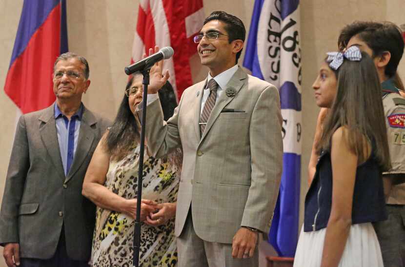 Bhojani is sworn into the Euless City Council's Place 6 seat. 