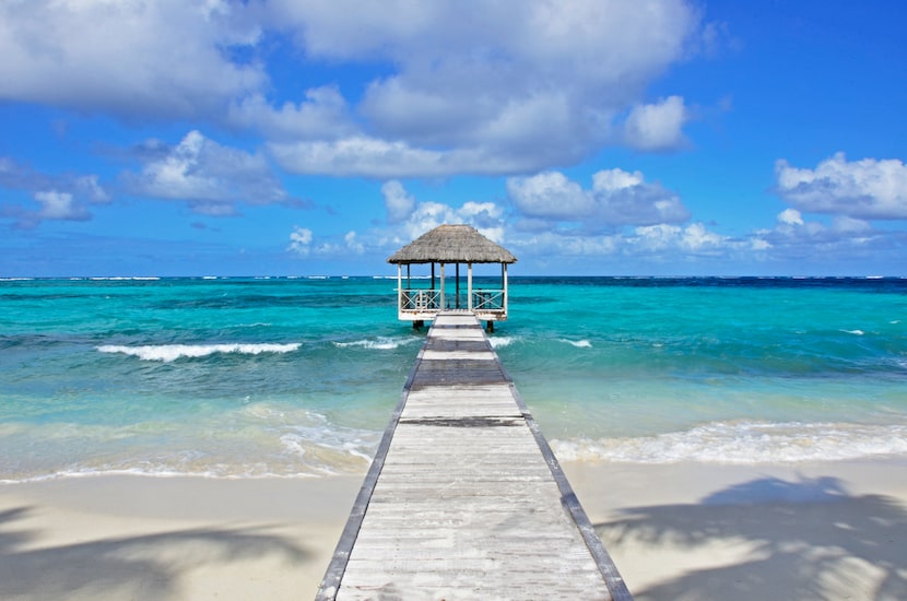 Dock at Petite St. Vincent.