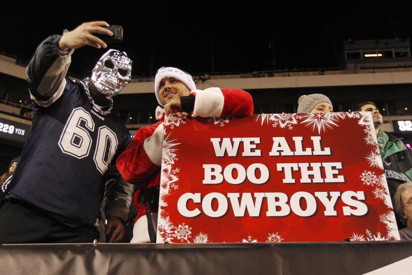 Dallas Cowboys and Philadelphia Eagles fans prior to the Dallas Cowboys-Philadelphia Eagles...