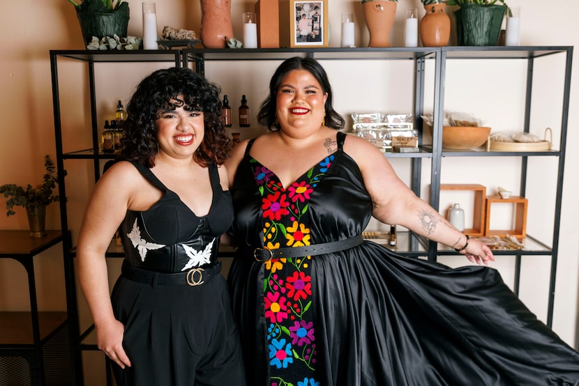 Co-owners Sofia Lobatos (left) and Esti Romero pictured at Yoali Studio in Oak Cliff on...