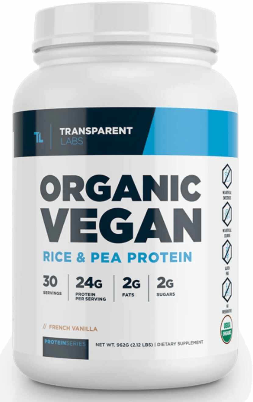 Transparent Labs Vegan Protein label