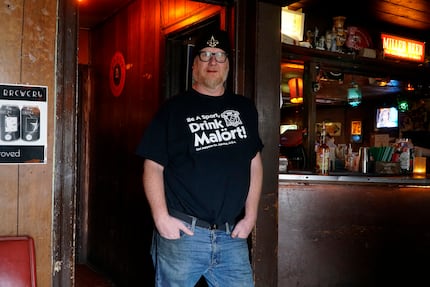 Bartender Zach Anderson, who helped drive Malort's rising popularity in Dallas, at Lee...
