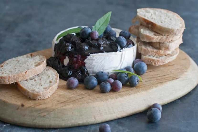 
A blueberry sauce with a touch of heat balances the rich creaminess of brie.
