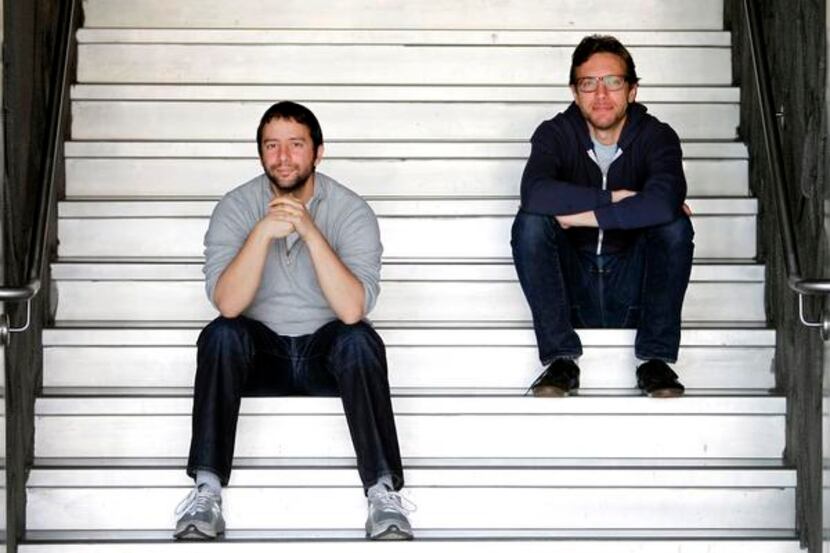 
Composer and lyricist Michael Friedman (right) has been working with Itamar Moses on The...