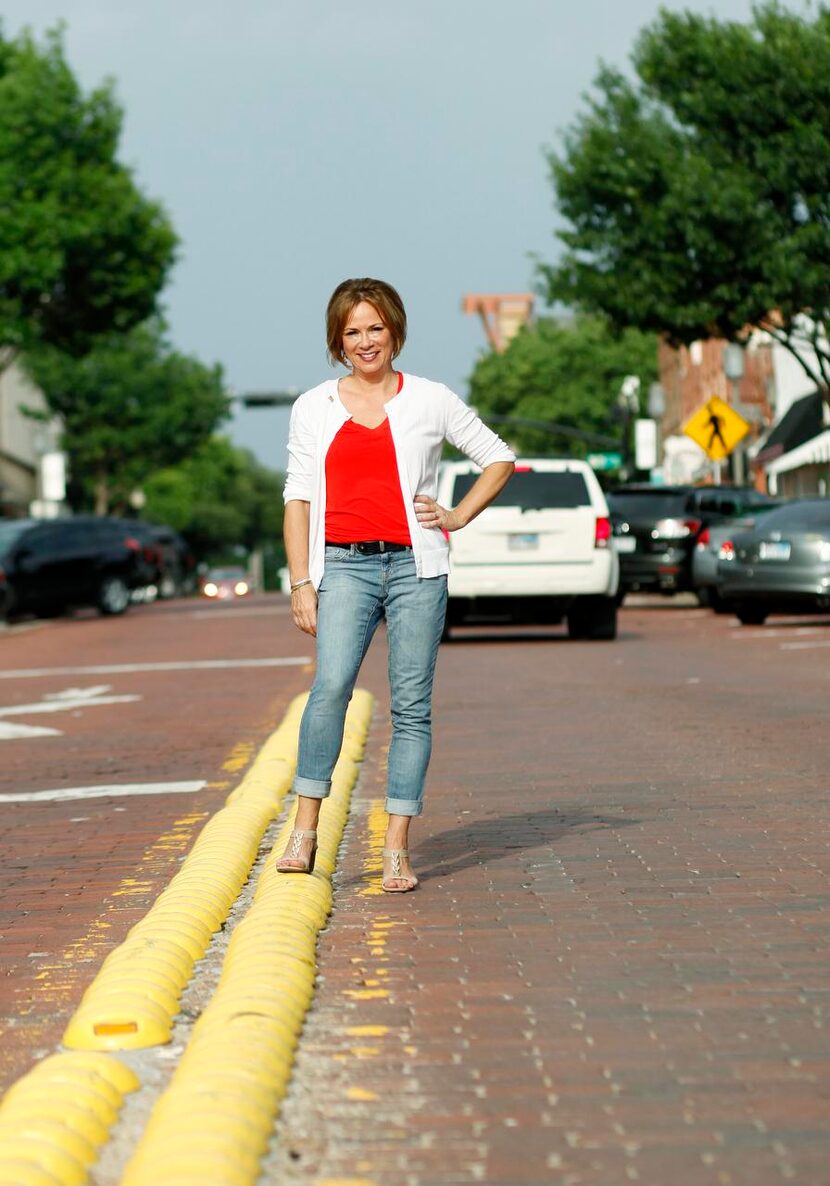 
Executive director of the Historic Downtown Plano Association, Mona Lisa Ringel, stands on...