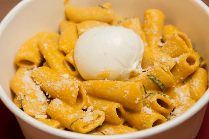 Rigatoni Miss Pasta is the restaurant's signature dish. It's named after Miss Pasta herself,...