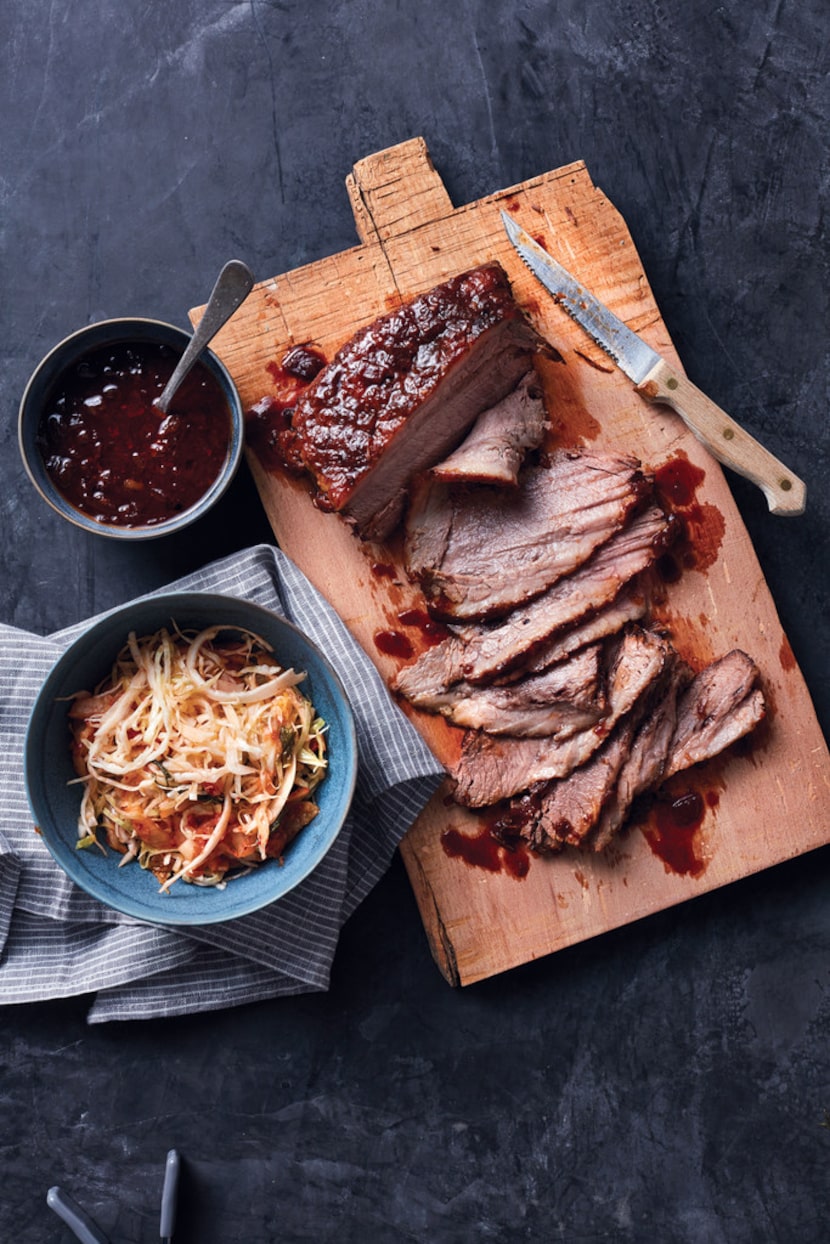 KOREAN CHILE-BRAISED BRISKET + KIMCHI COLESLAW from Dinner in an Instant