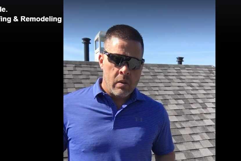 Roofer James Delagarza in his viral Facebook video called "Do not pay your deductible." The...