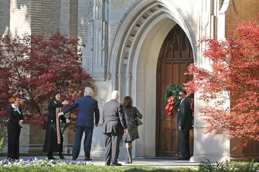 Attendees arrive for  the memorial service for philanthropic and civic icon Ruth Altshuler...