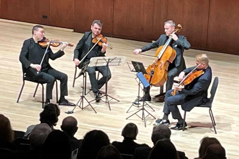 The Jerusalem String Quartet — violinists Alexander Pavlovsky and Sergei Bresler, violist...