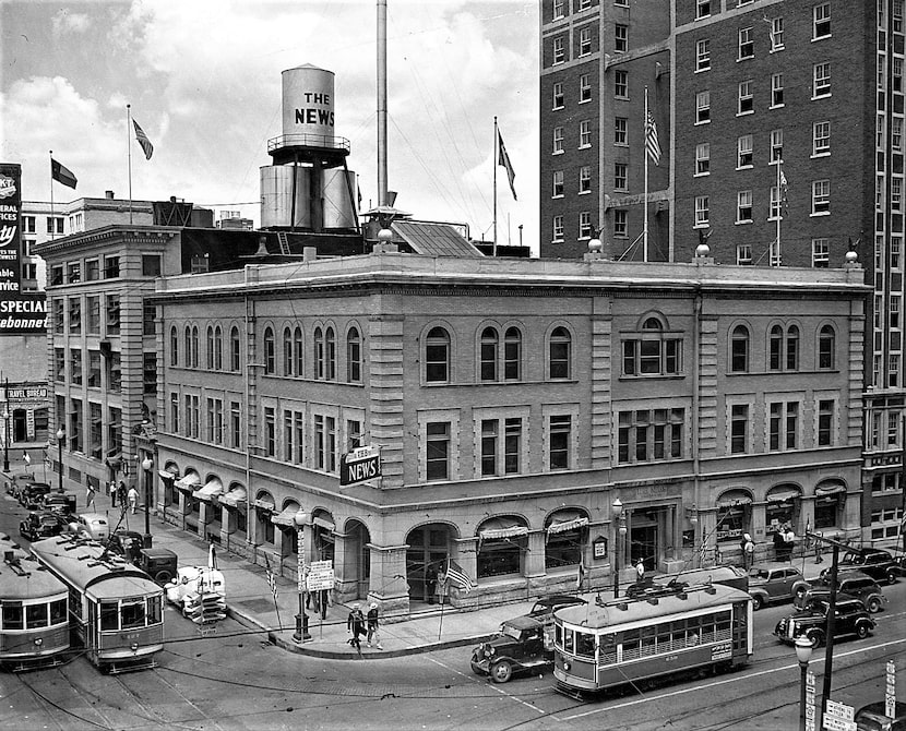 The rise of the automobile helped spell the end of streetcars (shown outside the long-ago...