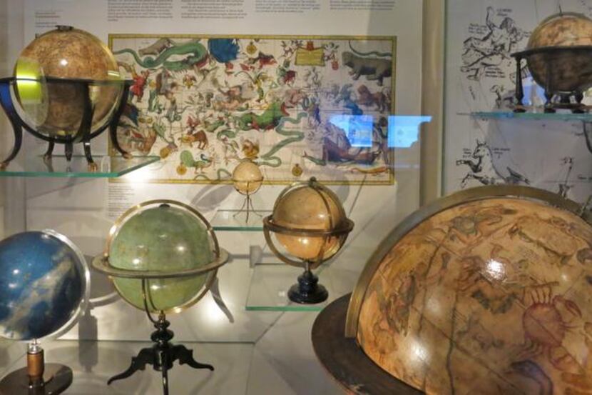 
Globes of all descriptions line the shelves of the museum.
