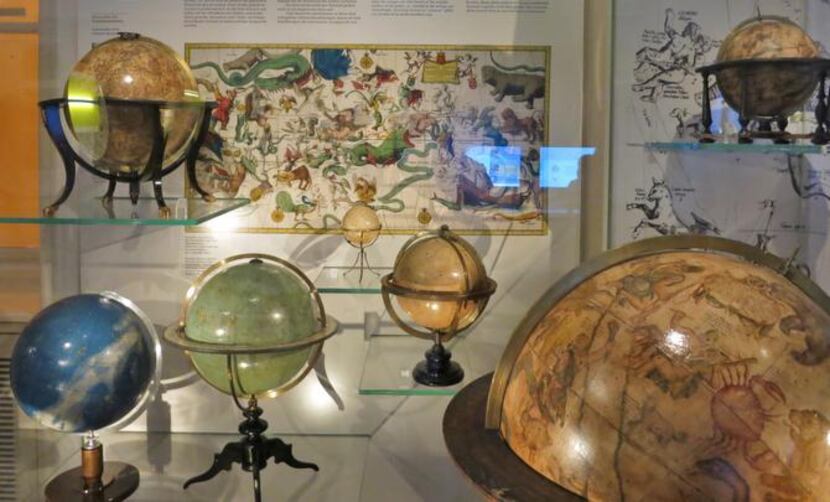 
Globes of all descriptions line the shelves of the museum.
