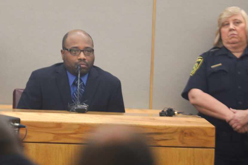 Former Farmers Branch police officer Ken Johnson took the stand to testify in his sentencing...