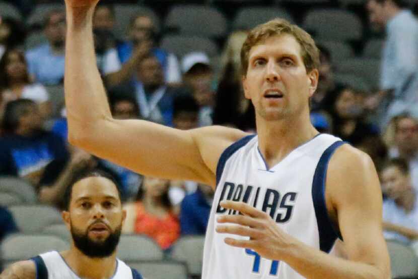 Dirk Nowitzki and Deron Williams both are questionable to play Wednesday night at Boston....