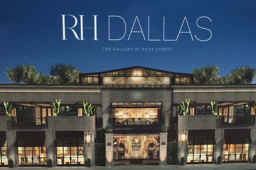 Restoration Hardware has posted renderings for the new Knox Street store on the construction...