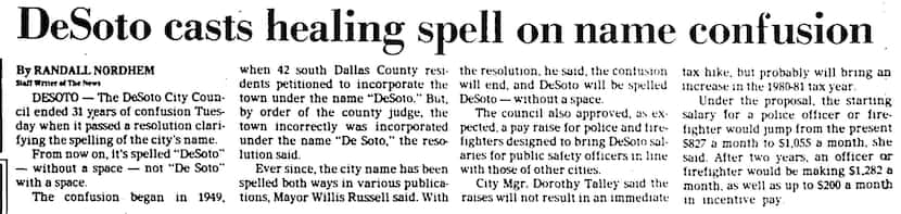 Clip from Feb. 20, 1980 from The Dallas Morning News.
