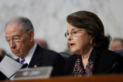 The Senate Judiciary Committee's ranking member, Dianne Feinstein, D-Calif., accompanied by...