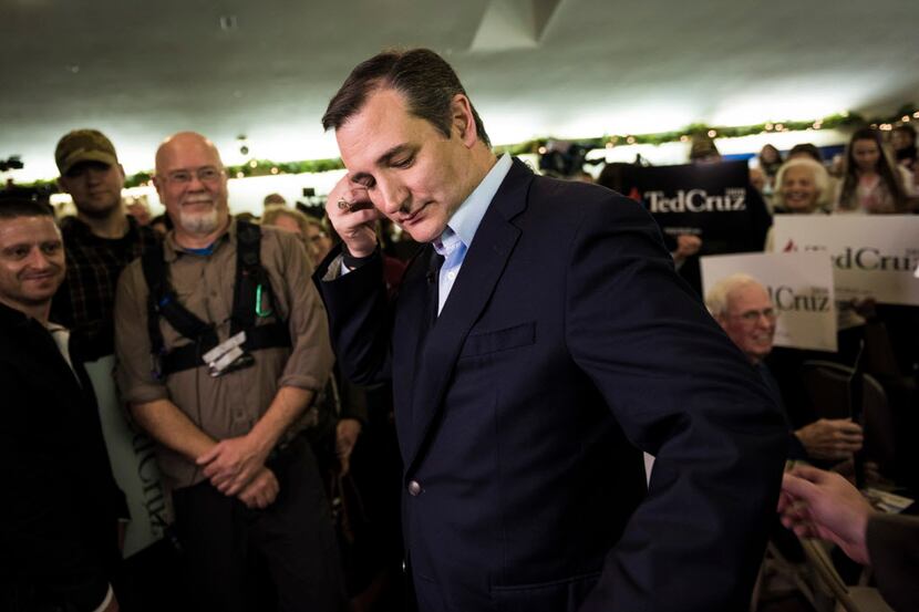  Sen. Ted Cruz, seen here Kingston, N.H, is under fire from an Iowa interest group for his...