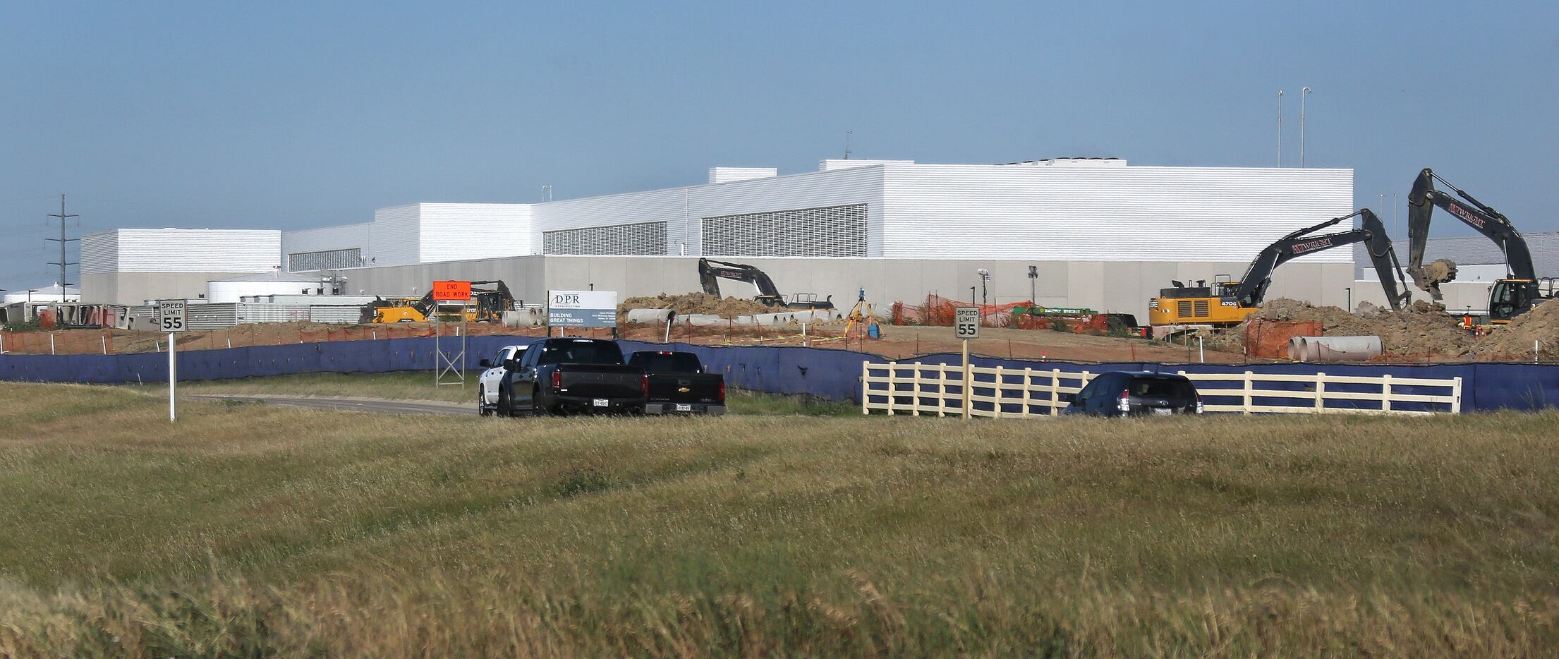 Construction has started on the third phase of Facebook's Fort Worth Data Center, as seen...