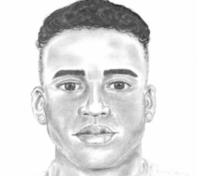 A police sketch of the suspect. 