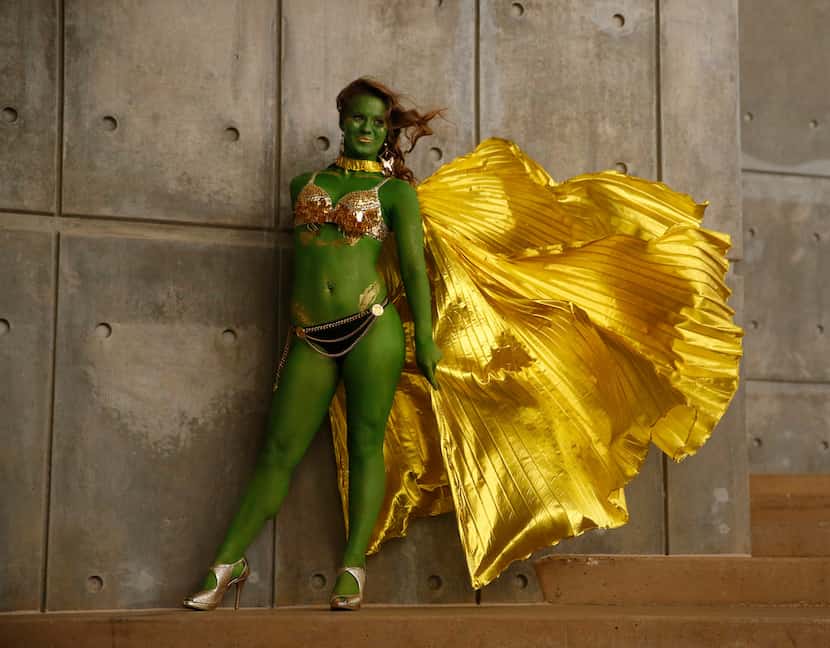 Rachel Maddalena of Lewisville as an Orion slave girl from Star Trek.