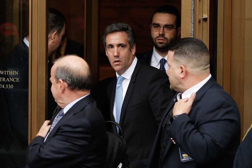 President Donald Trump's former lawyer, Michael Cohen, leaves the U.S. Federal Court in New...