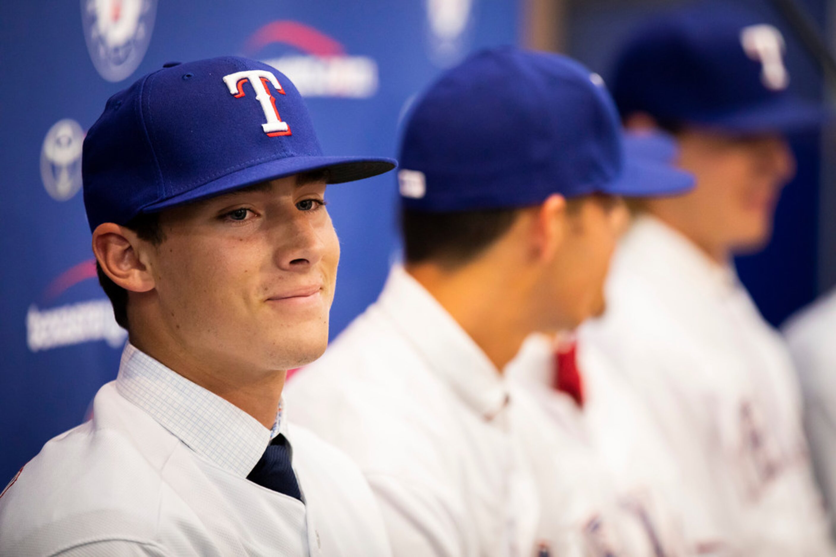 Texas Rangers 1st round pick, pitcher Cole Winn of Orange Lutheran (CA) High School,...