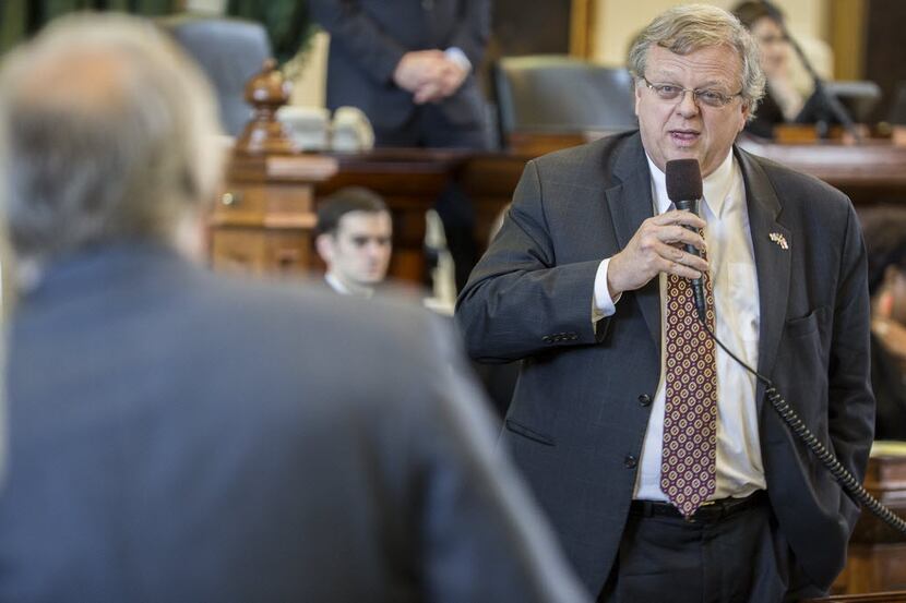 Sen. Paul Bettencourt debated tax cuts with Sen. Kirk Watson on the Senate floor last year...